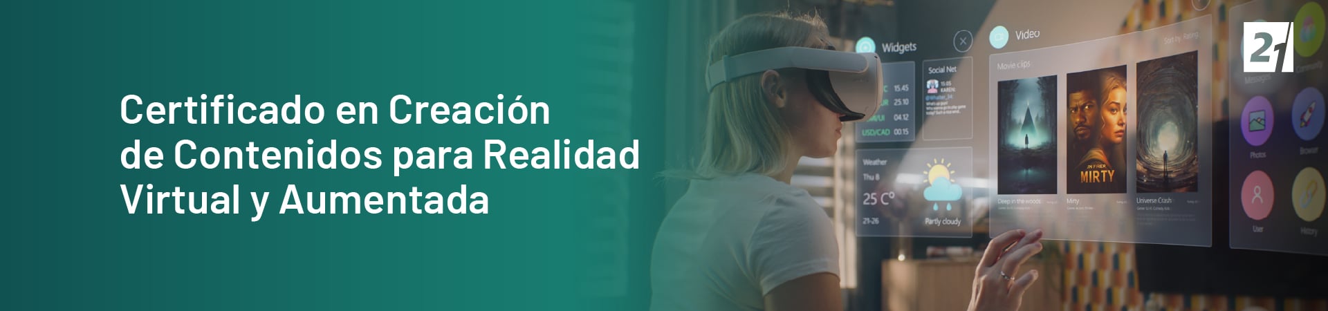 Header Desktop Certificado en Creación de Contenidos para Realidad Virtual y Aumentada